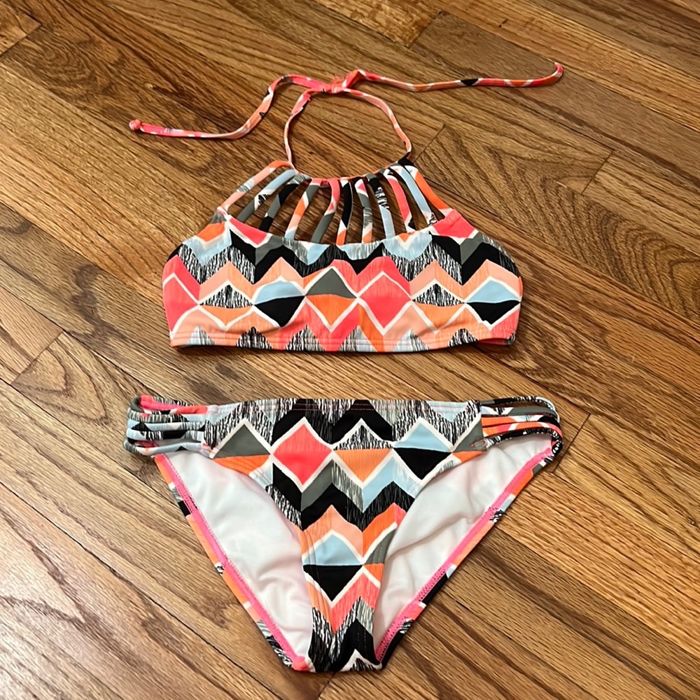 stripe colorful bikini